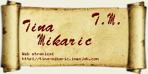 Tina Mikarić vizit kartica